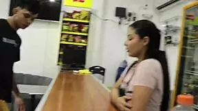 Wild Latina babe goes public