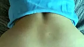 Amateur college girl displays her tight ass in doggy position on bed