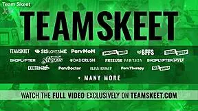 The strict coach pushes his teen students to stretch extra hard in POV sessions, leading to oral fun and cum.