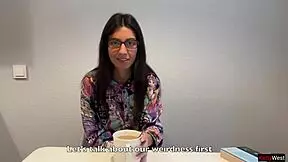 holy shit! the library girl is a nympho, loves cum on her glasses