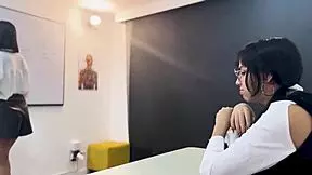 Milf Teacher Teaches Fucking 18 Year Old Boy and Nerdy Girl in Classroom Threesome - Kylei Ellish Pierina Seymur & Pipe Boy