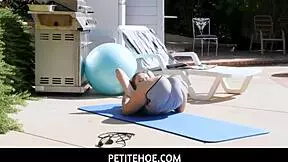 can lily glee resist her fitness instructor's huge cock?