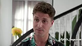 Blonde with narrow ass takes monster cock deep in the forest!