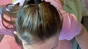 i gave a blowjob through the walls for our first homemade gloryhole with the skinny neighbor couple