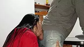 I gave my stepfather a big deep throat blowjob on his monster cock.