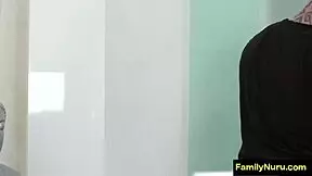 Husband cheating with wife during nuru massage session