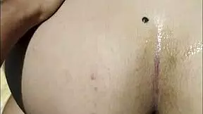 Exploring anal play with my toy for the first time