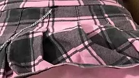 home video of teen in miniskirt asking her master for something