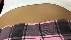 home video of teen in miniskirt asking her master for something