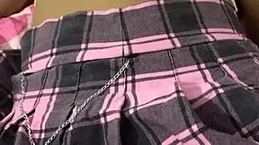 home video of teen in miniskirt asking her master for something