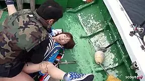 petite asian virgin teen 18+ seduces for creampie on boat