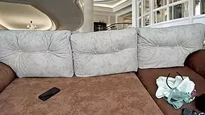 In the outdoor homemade setting, your stepsister eagerly sucks a dildo and reveals her naked body.