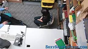 Can you believe this teen thief gets a facial cumshot?