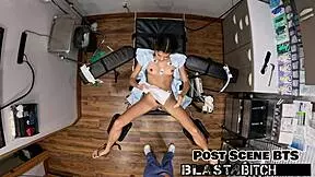 Aria Nicole Spreads Petite 18+ Ass, Gets Fucked Missionary Backstage