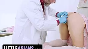 Beautiful brunette gets her ass licked by a doctor in a Jav video