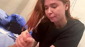 Wild redhead teen fucks doggystyle like a pro.