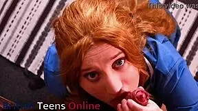 British Redhead Nurse Sucks Patient's Cock In Costume.