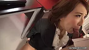 Japanese office lady Aya Kisaki, wanna suck this dick?