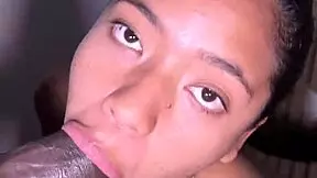 She Deepthroats Huge Cock But He Cums Early.