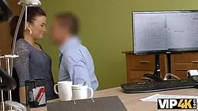 Teen girl satisfies loan manager for cash