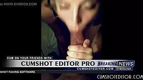 submissive amateur slut sucks fat cock pov