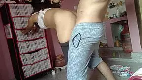 Curvy Young 18+ Teases Trainer In Gym Striptease