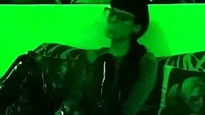 Beth, That Sexy Goth Domina Smoking In Green Light Looks So Kinky! 🔥