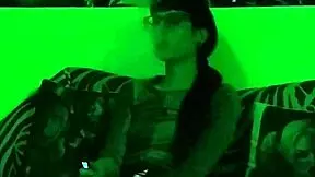 Beth, That Sexy Goth Domina Smoking In Green Light Looks So Kinky! 🔥