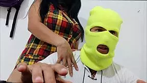 Pretty latina bodybuilder neighbor makes me cum inside her in roleplay.