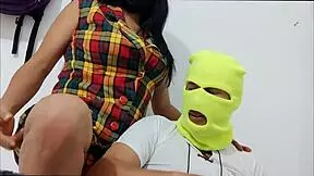 Pretty latina bodybuilder neighbor makes me cum inside her in roleplay.