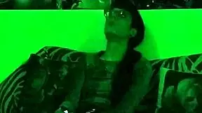 Beth, That Sexy Goth Domina Smoking In Green Light Looks So Kinky! 🔥
