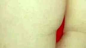 So, Amoosina cums on white ass in airport WC while girlfriend bends over.