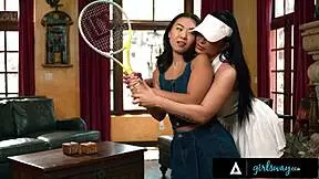 romi rain teaching kimmy kimm some naughty tennis moves 😏