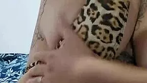 Horny girl invites you to cum on her tits and armpits. Watch her exhibitionist fetish.