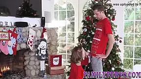 teen fucks horny stepbro after sucking cock at christmas in high definition hardcore