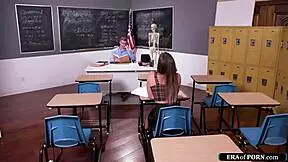 Horny Teacher Fucks Students Hairy Pussy