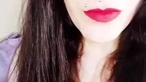 yo, check this hot brunette backstage in her sexy uniform with long hair