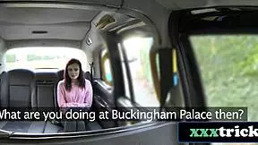 Chloe Carter's redhead ass fucked bent over in taxi!