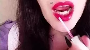 yo, check this hot brunette backstage in her sexy uniform with long hair