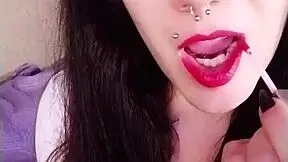 yo, check this hot brunette backstage in her sexy uniform with long hair