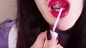 yo, check this hot brunette backstage in her sexy uniform with long hair