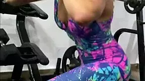 While training at the gym, I decide to surprise her with intensity.