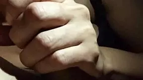 Brazilian brunette babe gives intense blowjob and swallows cum on beach.