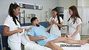 Hospital Room Foursome Erupts with Naughty Doctors and Teen 18+ Patient in Wild Action