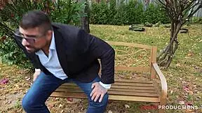 miss gamelin, you're getting rough blowjob in the park