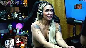 Ruan Kisses Bruna Lambertini, She Sits Naked on His Lap, Cock Rises in Outdoor Podcast