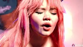 Redhead Rebecca Nikson looks cute sucking cock and fucking hard in close-up action. Her moans drive me wild!