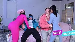 snowed in, we swap step sisters and start fucking them hard