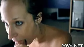 marvelous teen 18+ gets hardcore pov blowjob and fucking