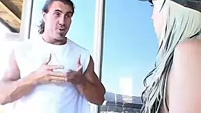 I loved watching blonde Brittney Skye take on a big guy for a massive facial.